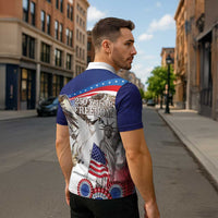 United States 4th Of July Zipper Polo Shirt USA Osprey 250 Years Of Freedom