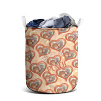Punch The Monkey Laundry Basket We Love You Seamless Heart Style Orange
