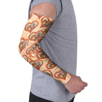 Punch The Monkey Arm Sleeves We Love You Seamless Heart Style Orange