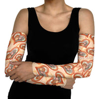 Punch The Monkey Arm Sleeves We Love You Seamless Heart Style Orange