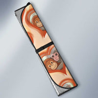 Punch The Monkey Auto Sun Shade We Love You Seamless Heart Style Orange