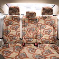 Punch The Monkey Back Car Seat Cover We Love You Seamless Heart Style Orange