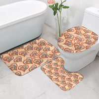 Punch The Monkey Bathroom Set We Love You Seamless Heart Style Orange