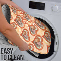 Punch The Monkey Bathroom Set We Love You Seamless Heart Style Orange