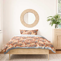 Punch The Monkey Bedding Set We Love You Seamless Heart Style Orange