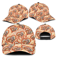 Punch The Monkey Classic Cap We Love You Seamless Heart Style Orange
