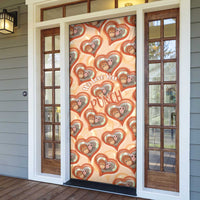 Punch The Monkey Door Cover We Love You Seamless Heart Style Orange