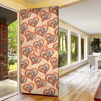 Punch The Monkey Door Cover We Love You Seamless Heart Style Orange