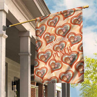 Punch The Monkey Garden Flag We Love You Seamless Heart Style Orange