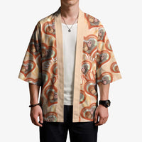 Punch The Monkey Kimono We Love You Seamless Heart Style Orange