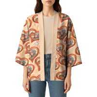 Punch The Monkey Kimono We Love You Seamless Heart Style Orange