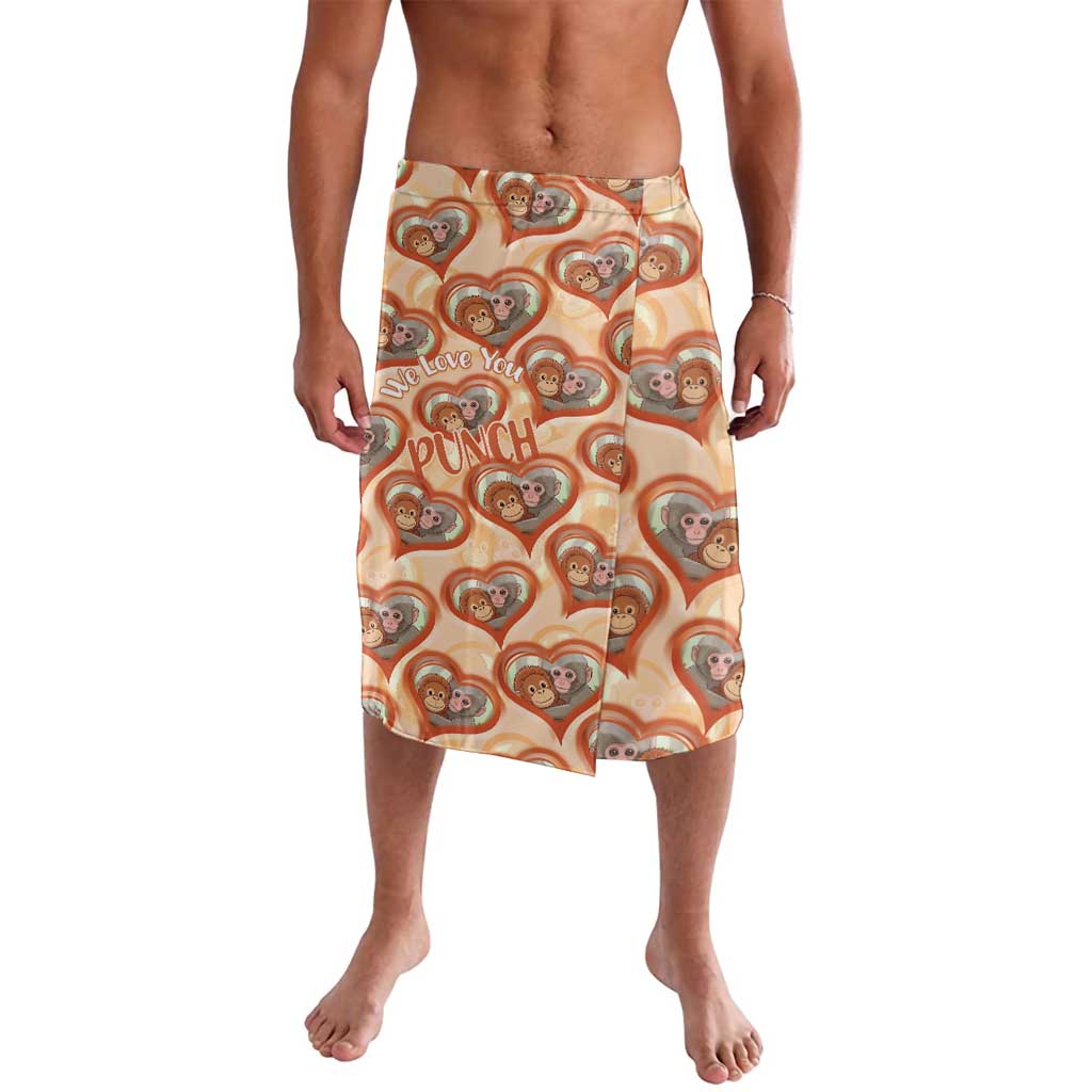 Punch The Monkey Lavalava We Love You Seamless Heart Style Orange