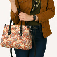 Punch The Monkey Leather Bag We Love You Seamless Heart Style Orange