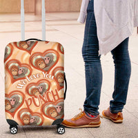 Punch The Monkey Luggage Cover We Love You Seamless Heart Style Orange