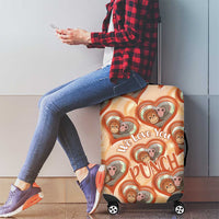 Punch The Monkey Luggage Cover We Love You Seamless Heart Style Orange