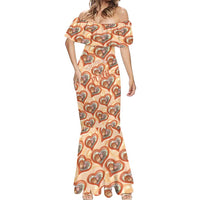 Punch The Monkey Mermaid Dress We Love You Seamless Heart Style Orange
