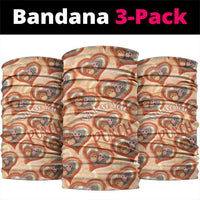 Punch The Monkey Neck Gaiter We Love You Seamless Heart Style Orange