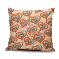Punch The Monkey Pillow Cover We Love You Seamless Heart Style Orange