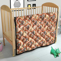 Punch The Monkey Quilt We Love You Seamless Heart Style Orange