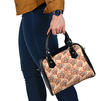 Punch The Monkey Shoulder Handbag We Love You Seamless Heart Style Orange