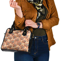 Punch The Monkey Shoulder Handbag We Love You Seamless Heart Style Orange
