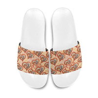 Punch The Monkey Slide Sandals We Love You Seamless Heart Style Orange