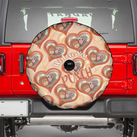 Punch The Monkey Spare Tire Cover We Love You Seamless Heart Style Orange