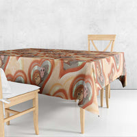 Punch The Monkey Tablecloth We Love You Seamless Heart Style Orange