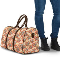 Punch The Monkey Travel Bag We Love You Seamless Heart Style Orange