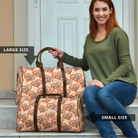 Punch The Monkey Travel Bag We Love You Seamless Heart Style Orange