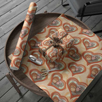 Punch The Monkey Wrapping Paper We Love You Seamless Heart Style