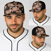 Punch The Monkey Baseball Net Cap We Love You Seamless Heart Style Black