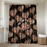 Punch The Monkey Bathroom Set We Love You Seamless Heart Style Black