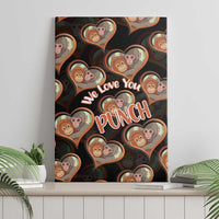 Punch The Monkey Canvas Wall Art We Love You Seamless Heart Style Black