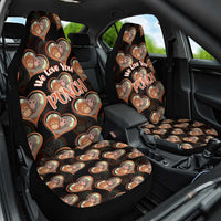 Punch The Monkey Car Seat Cover We Love You Seamless Heart Style Black