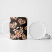 Punch The Monkey Ceramic Mug We Love You Seamless Heart Style Black