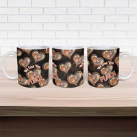Punch The Monkey Ceramic Mug We Love You Seamless Heart Style Black