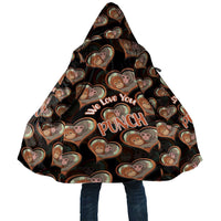 Punch The Monkey Cloak We Love You Seamless Heart Style Black