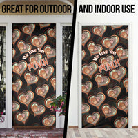 Punch The Monkey Door Cover We Love You Seamless Heart Style Black