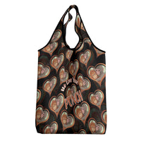 Punch The Monkey Grocery Bag We Love You Seamless Heart Style Black