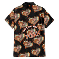 Punch The Monkey Hawaiian Shirt We Love You Seamless Heart Style Black