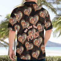 Punch The Monkey Hawaiian Shirt We Love You Seamless Heart Style Black