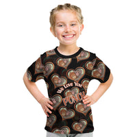 Punch The Monkey Kid T Shirt We Love You Seamless Heart Style Black