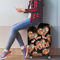Punch The Monkey Luggage Cover We Love You Seamless Heart Style Black