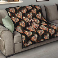 Punch The Monkey Quilt We Love You Seamless Heart Style Black