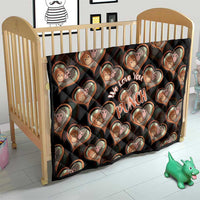 Punch The Monkey Quilt We Love You Seamless Heart Style Black