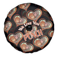 Punch The Monkey Spare Tire Cover We Love You Seamless Heart Style Black