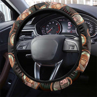 Punch The Monkey Steering Wheel Cover We Love You Seamless Heart Style Black
