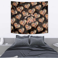 Punch The Monkey Tapestry We Love You Seamless Heart Style Black