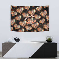 Punch The Monkey Tapestry We Love You Seamless Heart Style Black